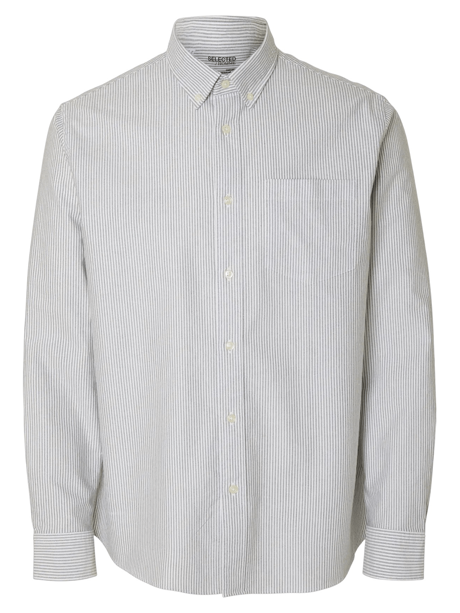 Selected Men Skjorter 16077359-forestnight/stripes_M - Bygholm Menswear